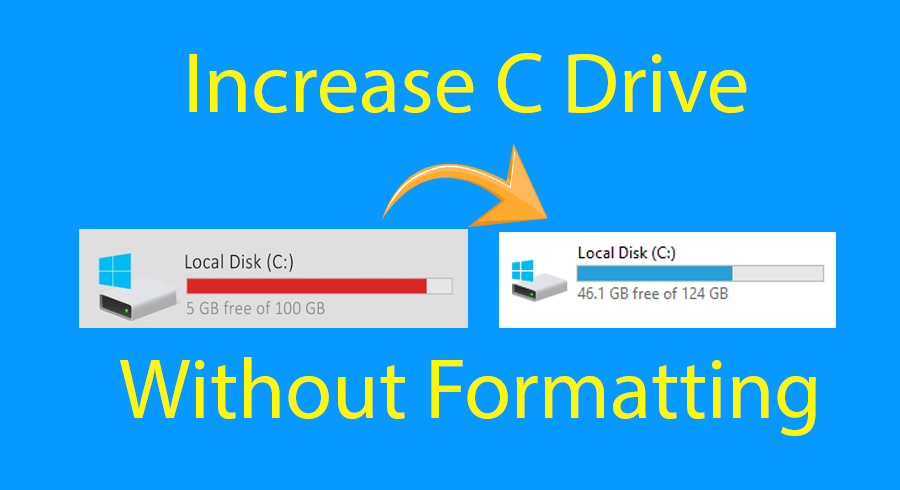 How to Increase C Drive Space in Windows 10 Without Formatting