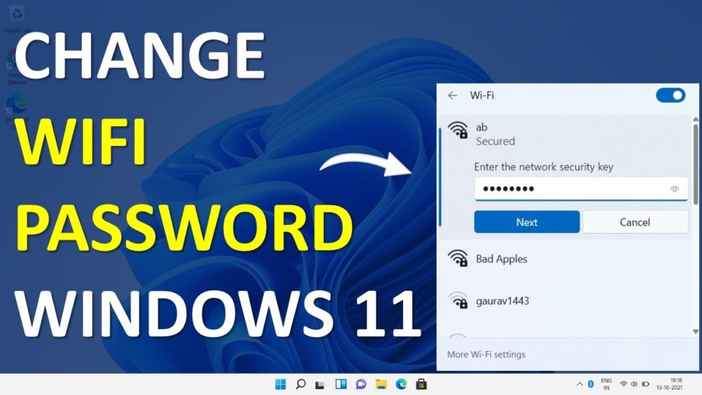 Change Wi-Fi Password on Windows 11