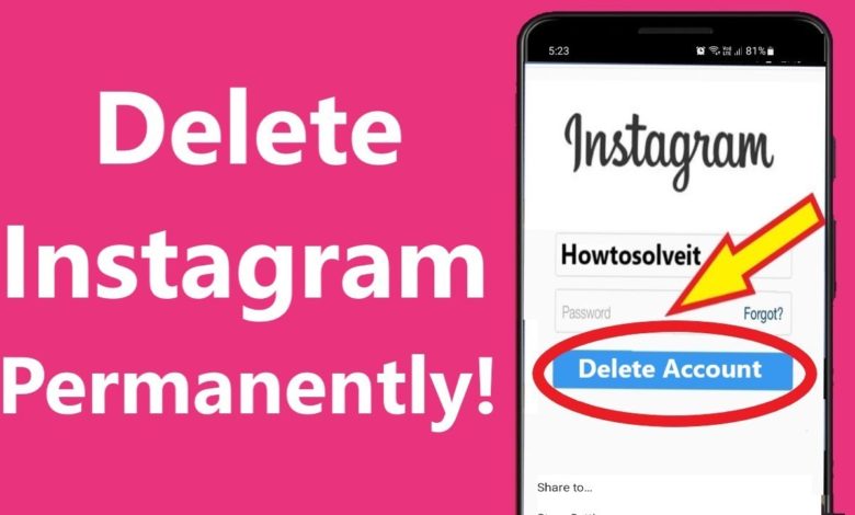 Delete Instagram Account on iPhone Permanently